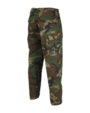 JAV BDU lauko kelnės Ripstop Woodland – Mil-Tec (2)