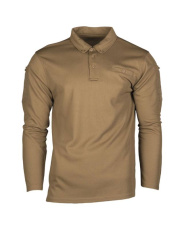 Taktiniai greitai džiūstantys polo marškinėliai su 1/1 rankovėmis, Dark Coyote