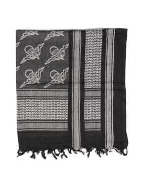 Šalikas „shemagh“ 110 × 110CM Paratr. Juoda/balta – Mil-Tec (2)