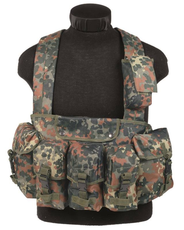 Taktinė krūtinės liemenė su 6 kišenėmis, Flecktarn - Mil-Tec