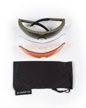 Nauji „Swiss Eye® Raptor“ apsauginiai akiniai, alyvuogių žali (l) – Mil-Tec (2)