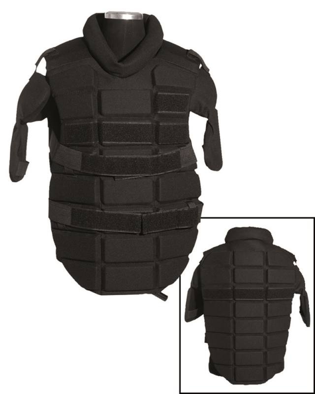 Krūtinės apsauga nuo riaušių, juoda – Mil-Tec