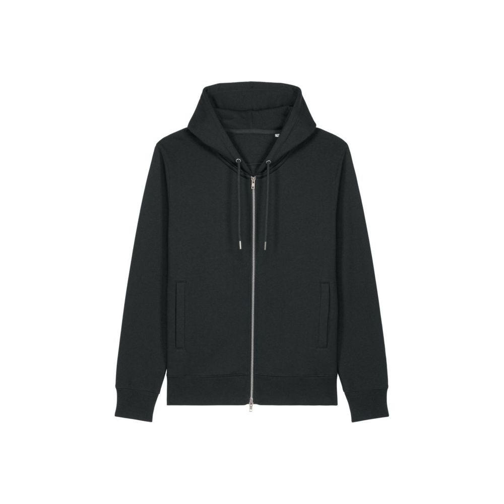 Stanley/Stella Astor unisex džemperis su gobtuvu ir užtrauktuku – juoda, XXS (1)