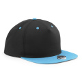 Beechfield B610C kepuraitė su snapeliu, juoda / mėlyna (Surf Blue)