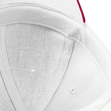 Beechfield B20 kepuraitė su snapeliu - balta / raudona (Classic Red) (2)
