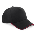 Beechfield B25C kepuraitė su snapeliu, juoda / raudona (Classic Red)