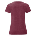Fruit of the Loom 61-432-0 marškinėliai moterims, bordo melanžas (Heather Burgundy)