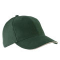 Kariban KP011 kepuraitė su snapeliu, tamsiai žalia (Forest Green) / smėlio spalvos