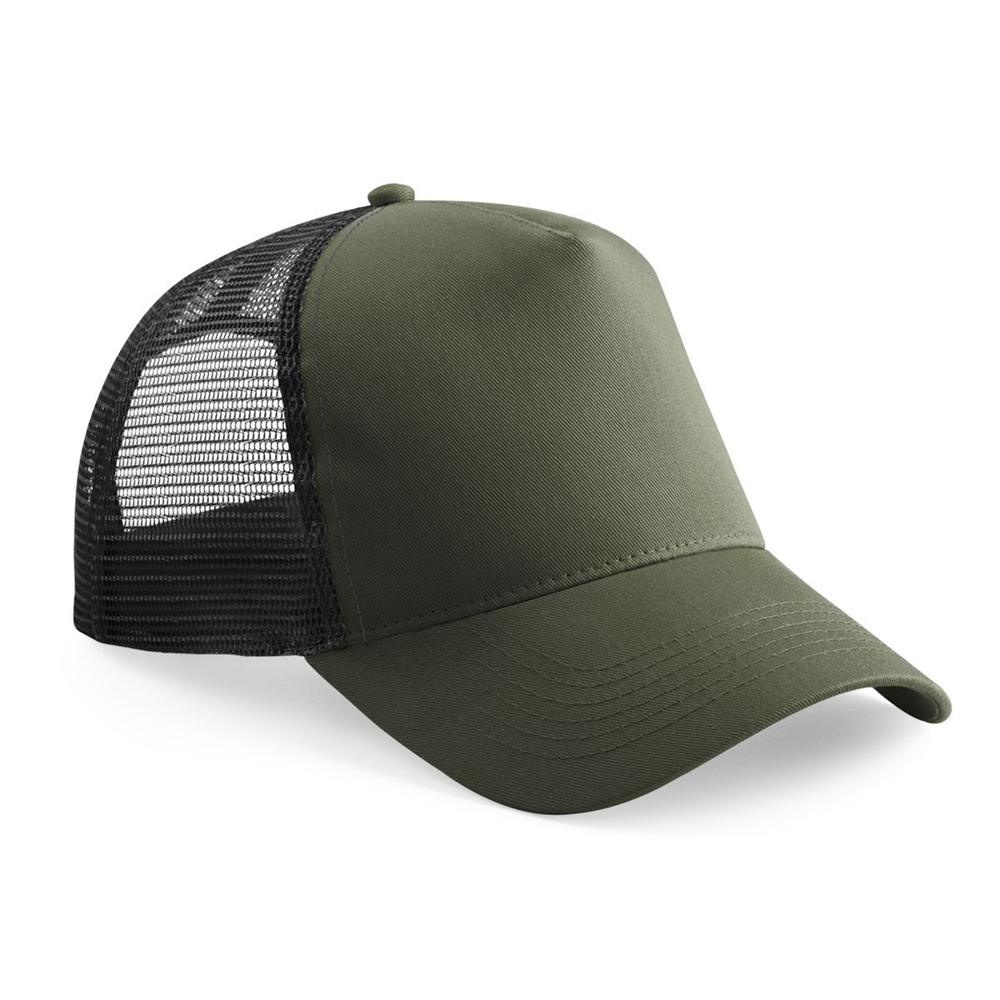 Beechfield B640 kepuraitė su tinkleliu - alyvuogių žalia (Olive Green) / juoda (1)