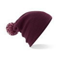 Beechfield B450 megzta kepurė, bordo / pieno balta (Off White)