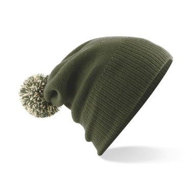 Beechfield B450 megzta kepurė - alyvuogių žalia (Olive Green) / šviesiai ruda (Oatmeal) (2)