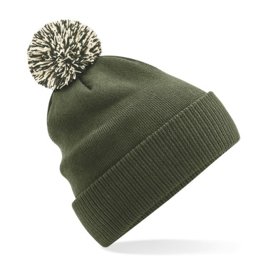 Beechfield B450 megzta kepurė - alyvuogių žalia (Olive Green) / šviesiai ruda (Oatmeal) (3)