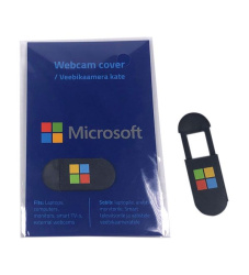 Tīmekļa kameras aizsegs ar apdrukātu Microsoft logo