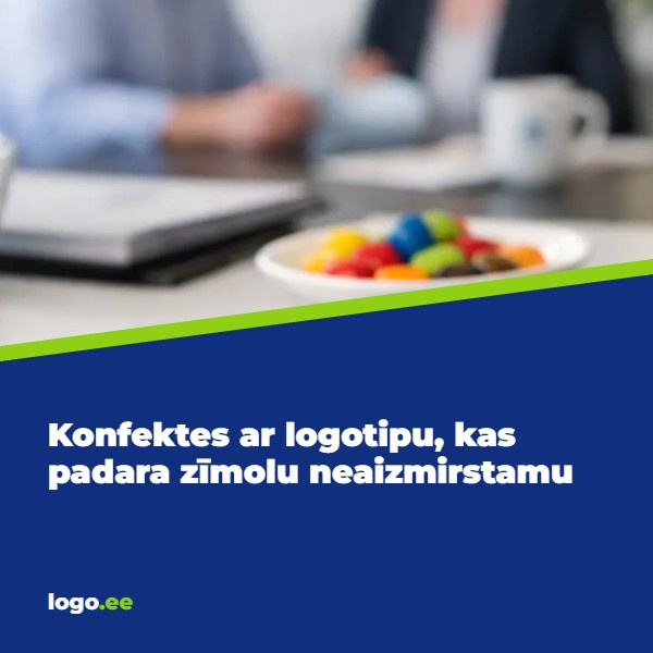 Konfektes ar logotipu, kas padara zīmolu neaizmirstamu