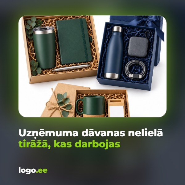 Uzņēmuma dāvanas nelielā tirāžā, kas darbojas