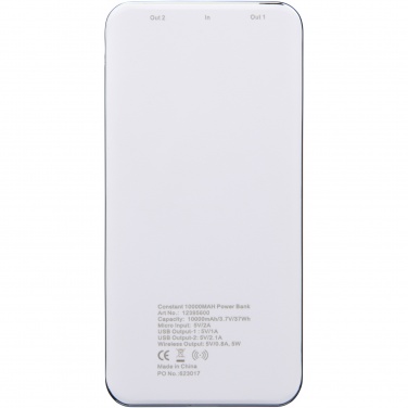 Constant 10 000 mAh bezvadu ārējais akumulators ar LED, balts – detaļas skats 3