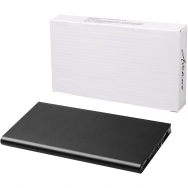 Plate 8000 mAh alumīnija ārējais akumulators, melns – detaļas skats 8