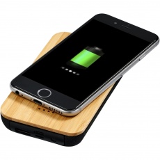 Future 6000 mAh bambusa/auduma bezvadu ārējais akumulators