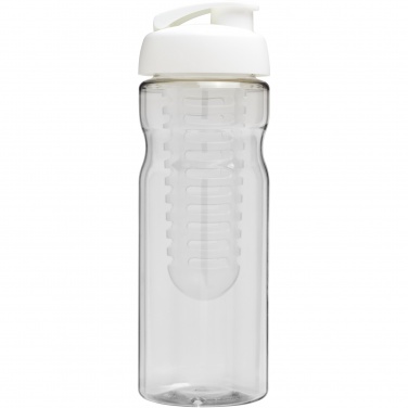 H2O Active® Base 650 ml sporta pudele ar atvāžamu vāku un augļu ieliktni, Caurspīdīgs / balts – detaļas skats 3