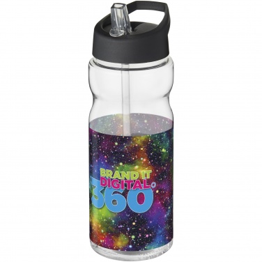 H2O Active® Base 650 ml sporta pudele ar snīpja vāku, Caurspīdīgs / pilnīgi melns – detaļas skats 4