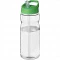 H2O Active® Base 650 ml sporta pudele ar snīpja vāku, Caurspīdīgs / Zaļš