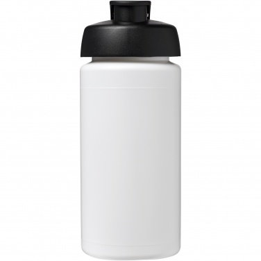 Baseline® Plus grip 500 ml sporta pudele ar atvāžamu vāku, Balts / pilnīgi melns – detaļas skats 2
