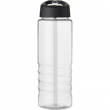 H2O Active® Treble 750 ml sporta pudele ar snīpa vāciņu, Caurspīdīgs / melns – detaļas skats 2