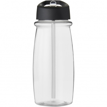 H2O Active® Pulse 600 ml sporta pudele ar snīpa vāciņu, Caurspīdīgs / melns – detaļas skats 2