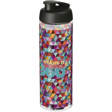 H2O Active® Vibe 850 ml sporta pudele ar atveramu vāciņu, Caurspīdīgs / melns – detaļas skats 3