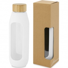 Tidan 600 ml borsilikāta stikla pudele ar silikona rokturi
