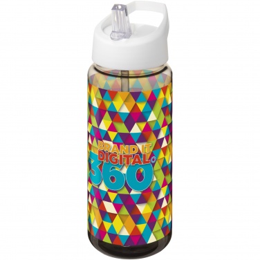 H2O Active® Octave Tritan™ 600 ml sporta pudele ar snīpja vāciņu, Ogļu pelēks / balts – detaļas skats 3