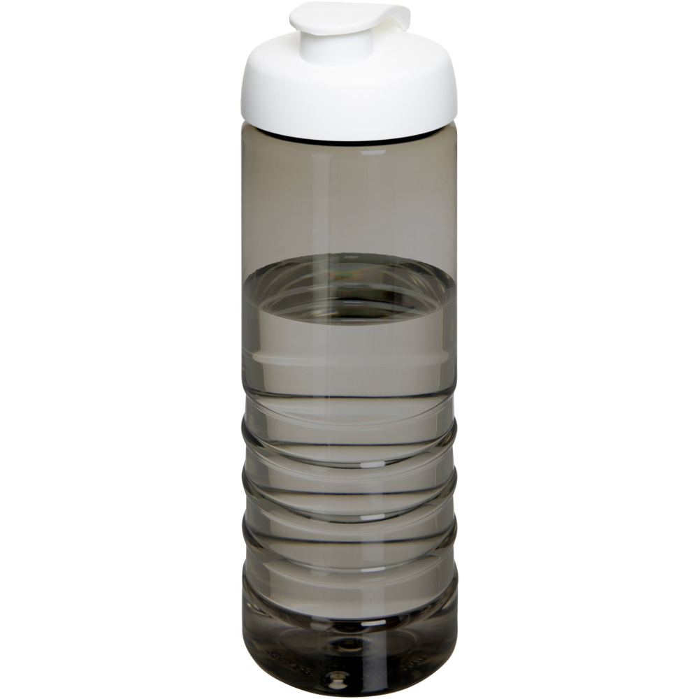 H2O Active® Eco Treble 750 ml sporta pudele ar pārslēdzamu vāku, Kokogles / Balts, krāsas variants