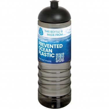 H2O Active® Eco Treble 750 ml kupola vāka sporta pudele , Kokogles / vienkrāsains melns – detaļas skats 3