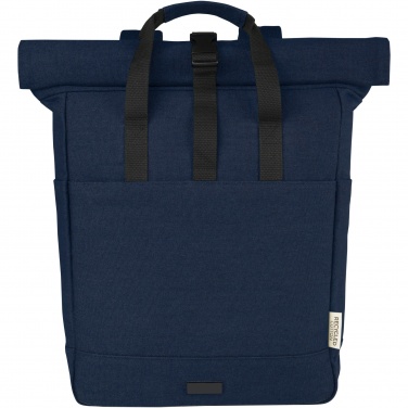 Joey 15 collu GRS otrreizējās pārstrādes audekla rullējamā klēpjdatora mugursoma 15 l, Navy – detaļas skats 2