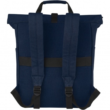 Joey 15 collu GRS otrreizējās pārstrādes audekla rullējamā klēpjdatora mugursoma 15 l, Navy – detaļas skats 3