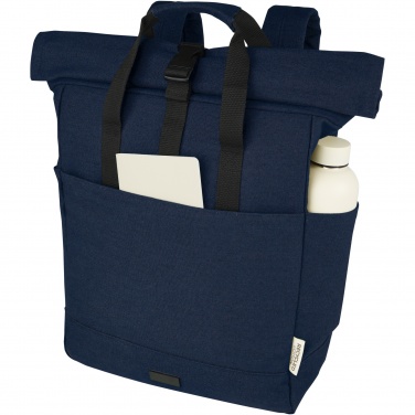 Joey 15 collu GRS otrreizējās pārstrādes audekla rullējamā klēpjdatora mugursoma 15 l, Navy – detaļas skats 6