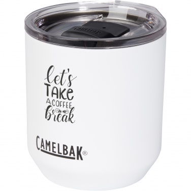 CamelBak® Horizon Rocks 300 ml vakuumizolēta termoglāze ar logotipu, Balta – detaļas skats 5