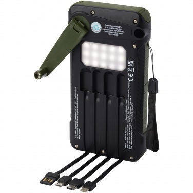 Logotrade dāvanas foto: Soldy 10 000 mAh RCS pārstrādāta plastmasas saules dinamo jaudas banka 