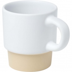 Olympia 130 ml sakraujama espresso krūzīte ar māla pamatni