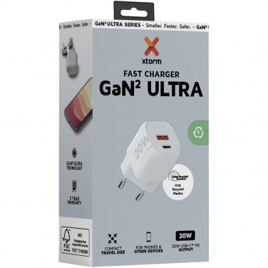 Xtorm XEC020 GaN² Ultra 20 W sienas lādētājs – detaļas skats 3
