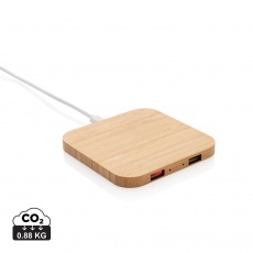 Bambusa 5W bezvadu lādētājs ar USB