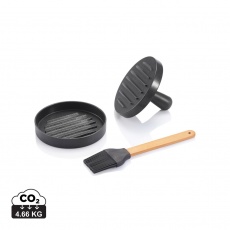 BBQ komplekts ar hamburgera presi un otu