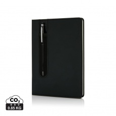 Standarta cieto vāku PU A5 piezīmju grāmatiņa ar pildspalvu
