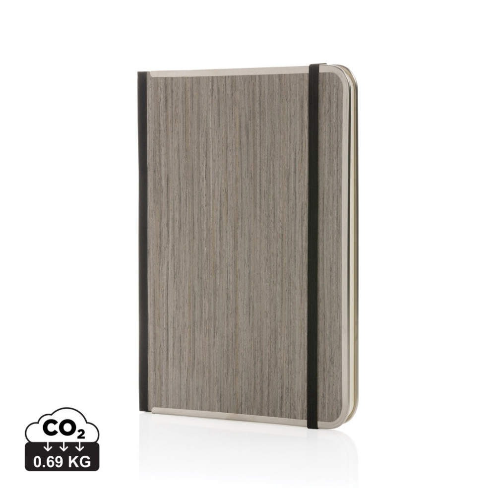 Treeline A5 koka vāka luksusa piezīmju grāmatiņa, pelēks, produkta attēls