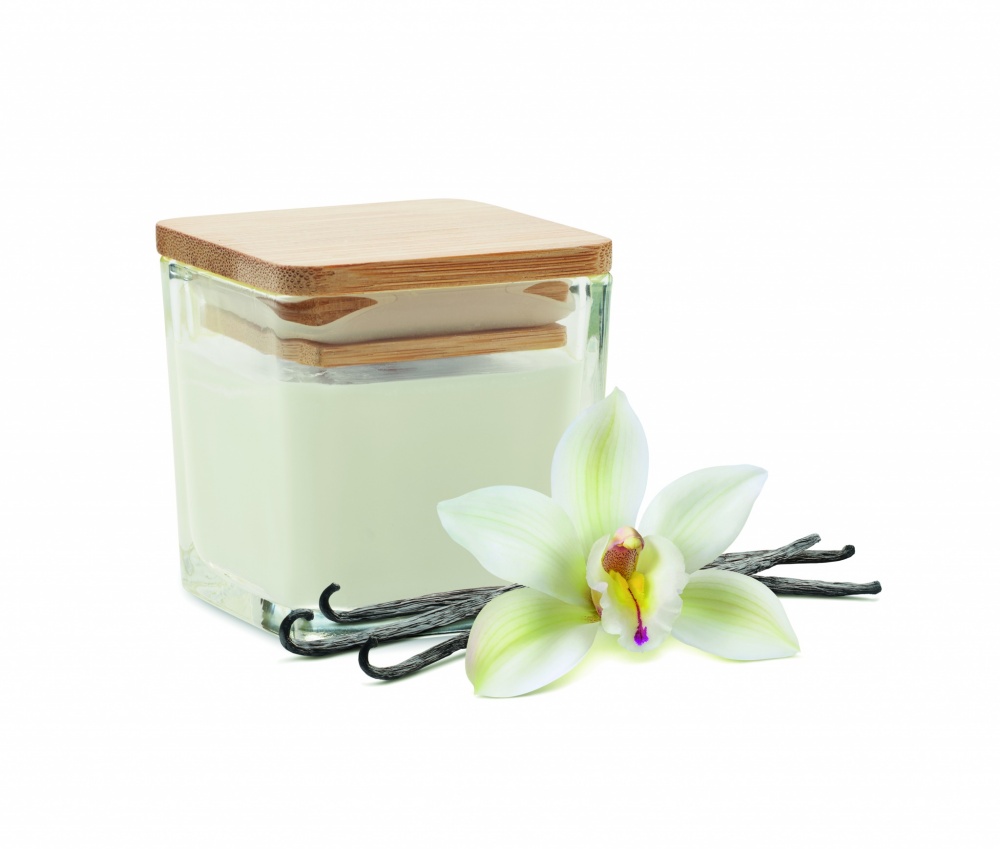 Logotrade logo dāvanas foto: Kvadrātveida aromātiskā svece 50gr
