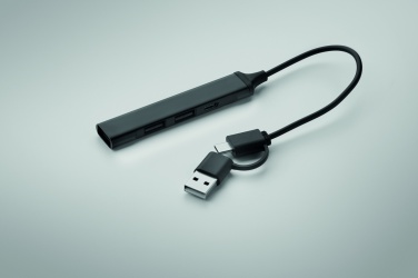 Logotrade Ideja dāvanas foto: USB 4 portu centrmezgls 19 cm