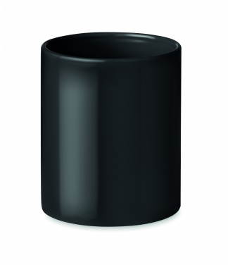 Krāsaina keramikas krūze 300ml, Melns – detaļas skats 2