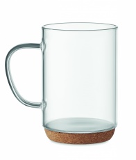 Stikla krūze 400ml ar korķa pamatni