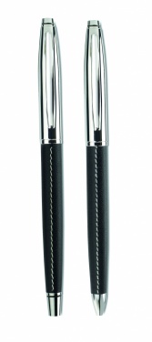 Logotrade logo dāvanas foto: Lodīšu pildspalvas un rullīšu komplekts