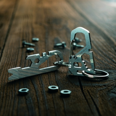 Logotrade logo dāvanas foto: Daudzfunkcionāls atslēgu piekariņš ATACAMA Schwarzwolf